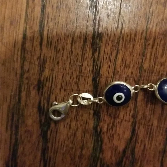 Sterling Silver Evil Eye Bracelet - Picture 4 of 4